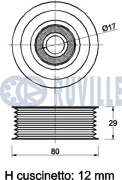 Ruville 541807 - Galoppino / Guidacinghia, Cinghia Poly-V autozon.pro