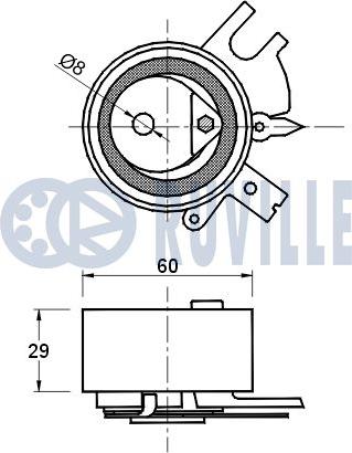 Ruville 541883 - Rullo tenditore, Cinghia dentata autozon.pro