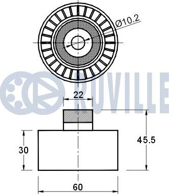 Ruville 541838 - Galoppino / Guidacinghia, Cinghia Poly-V autozon.pro