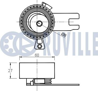 Ruville 541874 - Rullo tenditore, Cinghia dentata autozon.pro