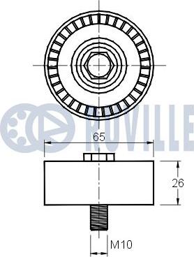 Ruville 541877 - Galoppino / Guidacinghia, Cinghia Poly-V autozon.pro