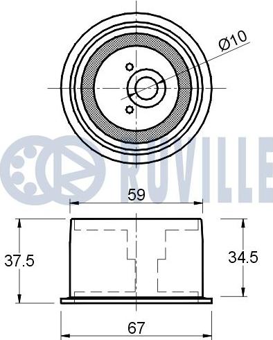 Ruville 541393 - Rullo tenditore, Cinghia dentata autozon.pro