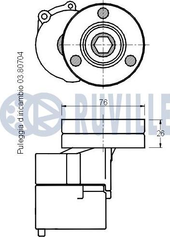 Ruville 541397 - Tendicinghia, Cinghia Poly-V autozon.pro