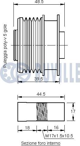 Ruville 541343 - Puleggia cinghia, Alternatore autozon.pro