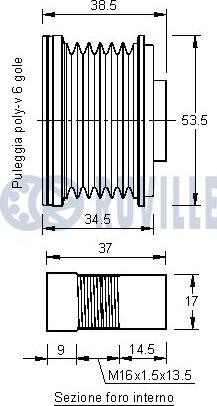 Ruville 541342 - Puleggia cinghia, Alternatore autozon.pro