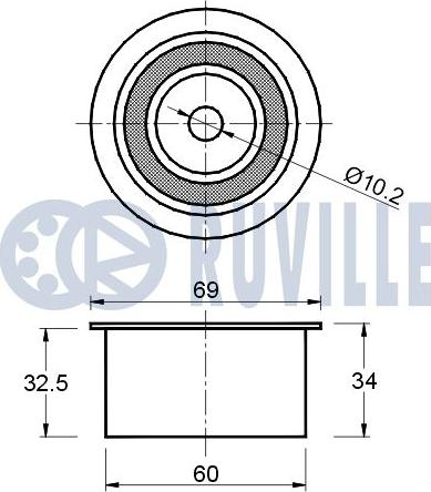 Ruville 541361 - Galoppino / Guidacinghia, Cinghia dentata autozon.pro