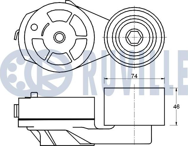 Ruville 541308 - Tendicinghia, Cinghia Poly-V autozon.pro