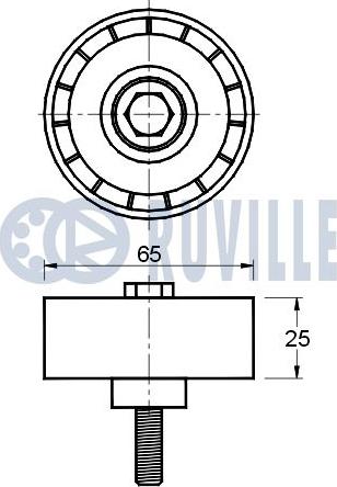 Ruville 541319 - Galoppino / Guidacinghia, Cinghia Poly-V autozon.pro