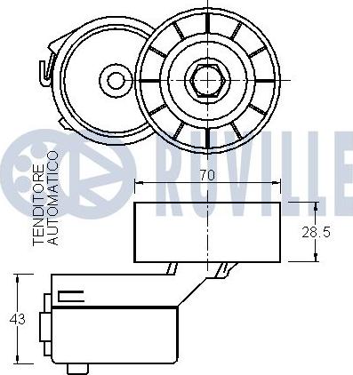 Ruville 541318 - Tendicinghia, Cinghia Poly-V autozon.pro