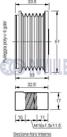 Ruville 541330 - Puleggia cinghia, Alternatore autozon.pro