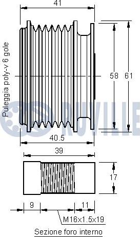 Ruville 541338 - Puleggia cinghia, Alternatore autozon.pro