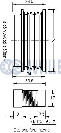 Ruville 541329 - Puleggia cinghia, Alternatore autozon.pro