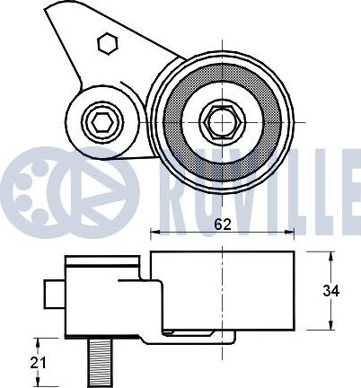 Ruville 541370 - Rullo tenditore, Cinghia dentata autozon.pro