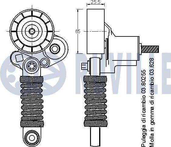 Ruville 541378 - Tendicinghia, Cinghia Poly-V autozon.pro