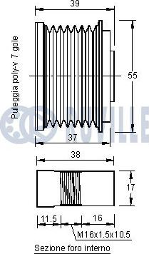 Ruville 541294 - Puleggia cinghia, Alternatore autozon.pro