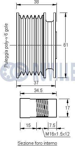 Ruville 541293 - Puleggia cinghia, Alternatore autozon.pro