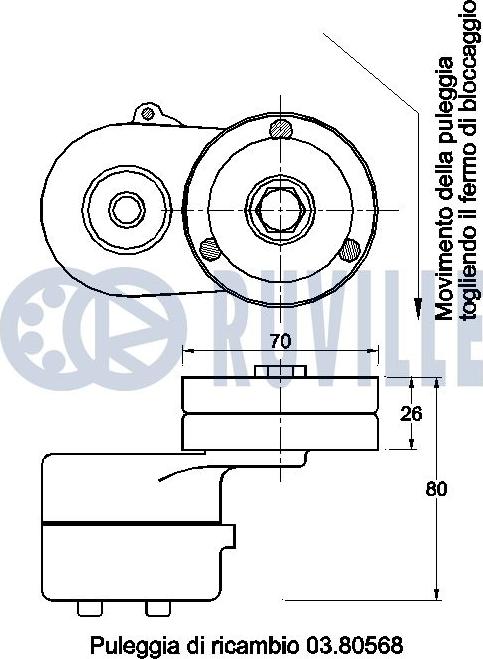 Ruville 541240 - Tendicinghia, Cinghia Poly-V autozon.pro