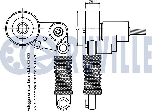 Ruville 541247 - Tendicinghia, Cinghia Poly-V autozon.pro