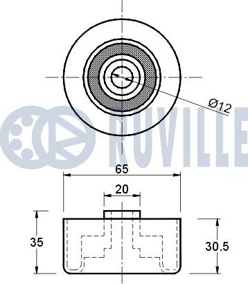 Ruville 541254 - Galoppino / Guidacinghia, Cinghia dentata autozon.pro