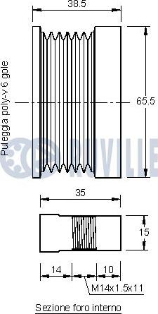 Ruville 541258 - Puleggia cinghia, Alternatore autozon.pro