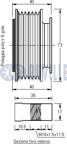 Ruville 541264 - Puleggia cinghia, Alternatore autozon.pro