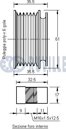 Ruville 541266 - Puleggia cinghia, Alternatore autozon.pro