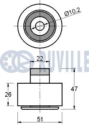 Ruville 541261 - Galoppino / Guidacinghia, Cinghia Poly-V autozon.pro