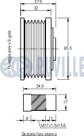 Ruville 541208 - Puleggia cinghia, Alternatore autozon.pro