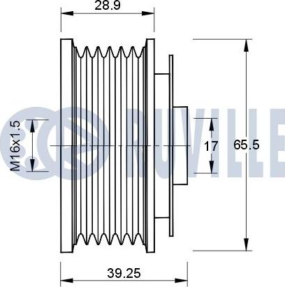 Ruville 541210 - Puleggia cinghia, Alternatore autozon.pro