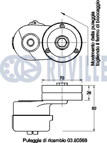 Ruville 541239 - Tendicinghia, Cinghia Poly-V autozon.pro