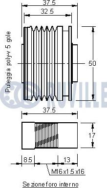 Ruville 541271 - Puleggia cinghia, Alternatore autozon.pro