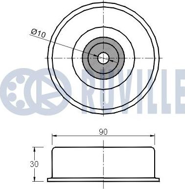 Ruville 541747 - Galoppino / Guidacinghia, Cinghia Poly-V autozon.pro