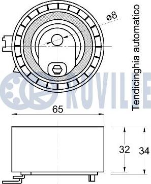 Ruville 541758 - Rullo tenditore, Cinghia dentata autozon.pro