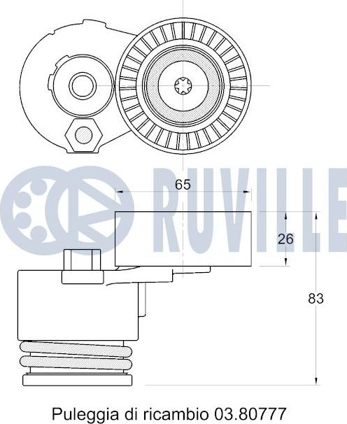 Ruville 541760 - Tendicinghia, Cinghia Poly-V autozon.pro