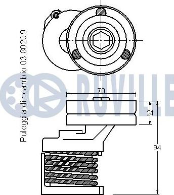 Ruville 541706 - Tendicinghia, Cinghia Poly-V autozon.pro