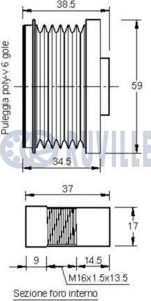 Ruville 541710 - Puleggia cinghia, Alternatore autozon.pro