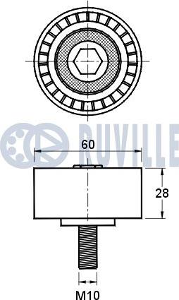 Ruville 541712 - Galoppino / Guidacinghia, Cinghia Poly-V autozon.pro