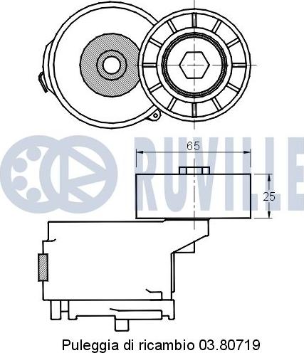 Ruville 541780 - Tendicinghia, Cinghia Poly-V autozon.pro