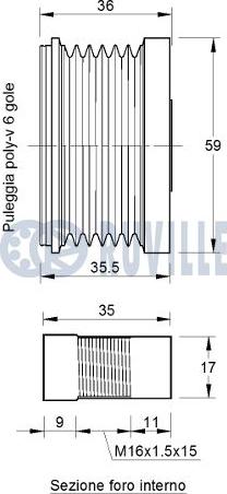 Ruville 541782 - Puleggia cinghia, Alternatore autozon.pro