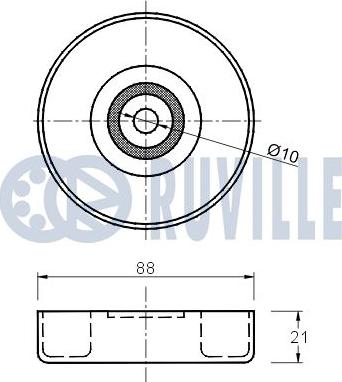 Ruville 541735 - Galoppino / Guidacinghia, Cinghia Poly-V autozon.pro