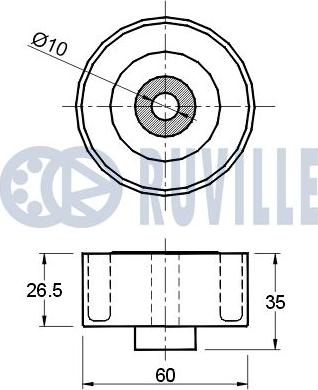 Ruville 541736 - Galoppino / Guidacinghia, Cinghia Poly-V autozon.pro