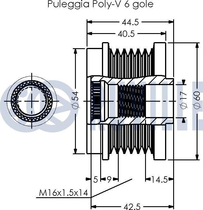 Ruville 542466 - Puleggia cinghia, Alternatore autozon.pro