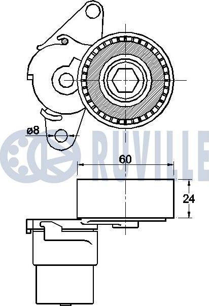 Ruville 542462 - Tendicinghia, Cinghia Poly-V autozon.pro