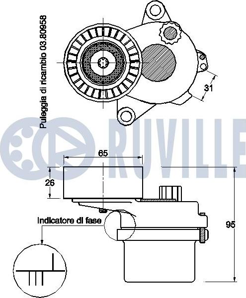 Ruville 542486 - Tendicinghia, Cinghia Poly-V autozon.pro