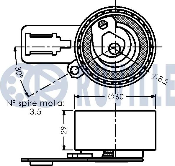 Ruville 542436 - Rullo tenditore, Cinghia dentata autozon.pro