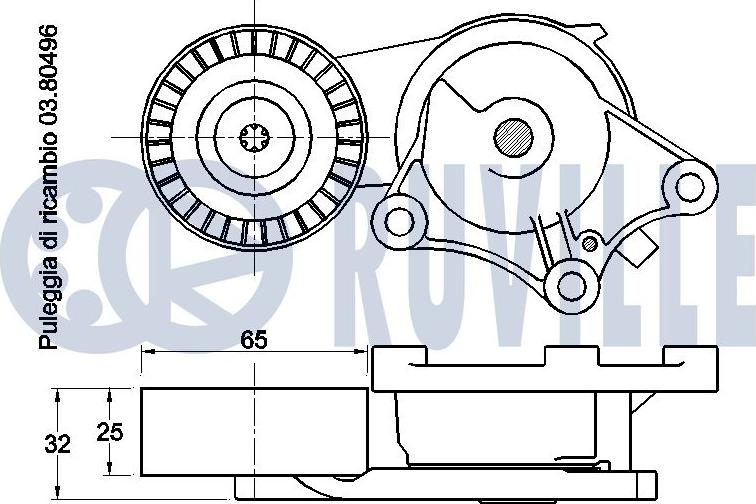 Ruville 542437 - Tendicinghia, Cinghia Poly-V autozon.pro