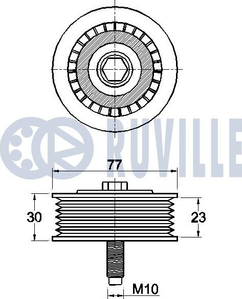 Ruville 542475 - Galoppino / Guidacinghia, Cinghia Poly-V autozon.pro