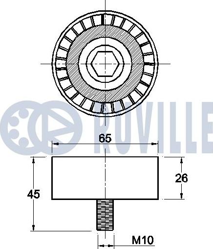 Ruville 542471 - Galoppino / Guidacinghia, Cinghia Poly-V autozon.pro