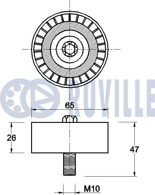 Ruville 542472 - Galoppino / Guidacinghia, Cinghia Poly-V autozon.pro