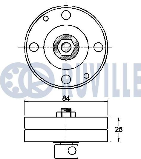 Ruville 542595 - Galoppino / Guidacinghia, Cinghia Poly-V autozon.pro